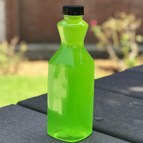 32 oz Clear Plastic Juice Bottle - 3 1/4L x 3 1/4W x 8H