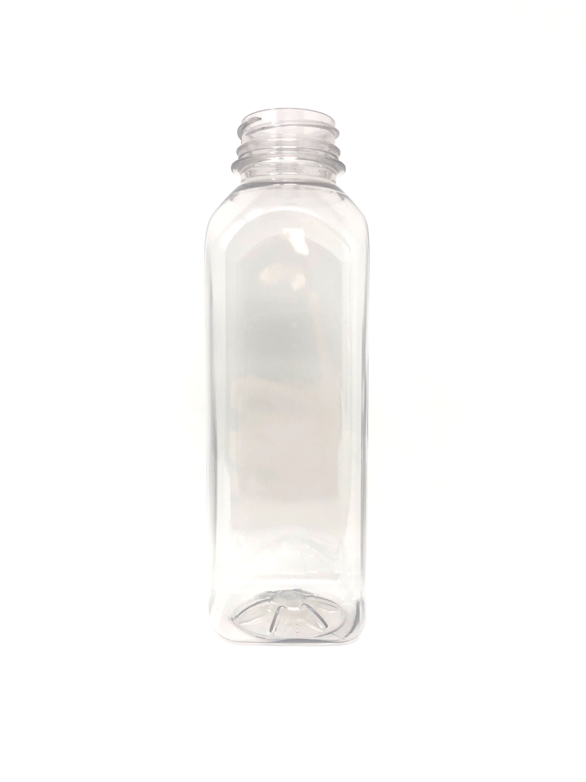 16 Oz Clear PET Square Juice Bottles - Free Shipping